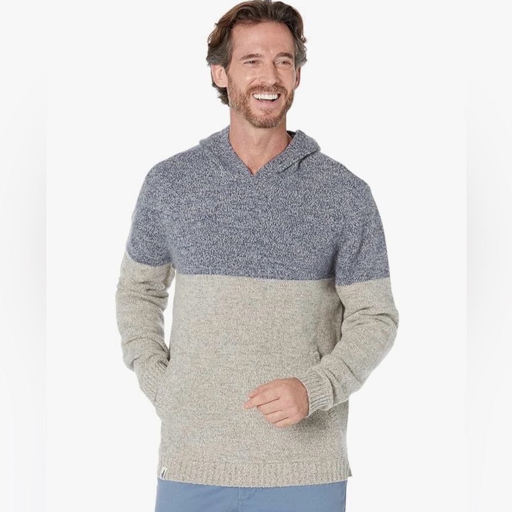 Johnnie-O- 100% Merino Wool- Sonny Hooded Pullover- Medium- Like‎ New!!!!